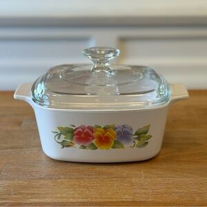 🌺 Vintage Corning Ware Summer Blush 1.5 Liter Casserole with Lid